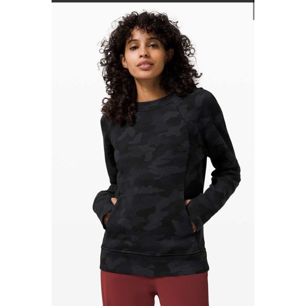 Lululemon Scuba Crew Heritage 365 Camo Deep Coal Multi Sz 6 Women’s Active